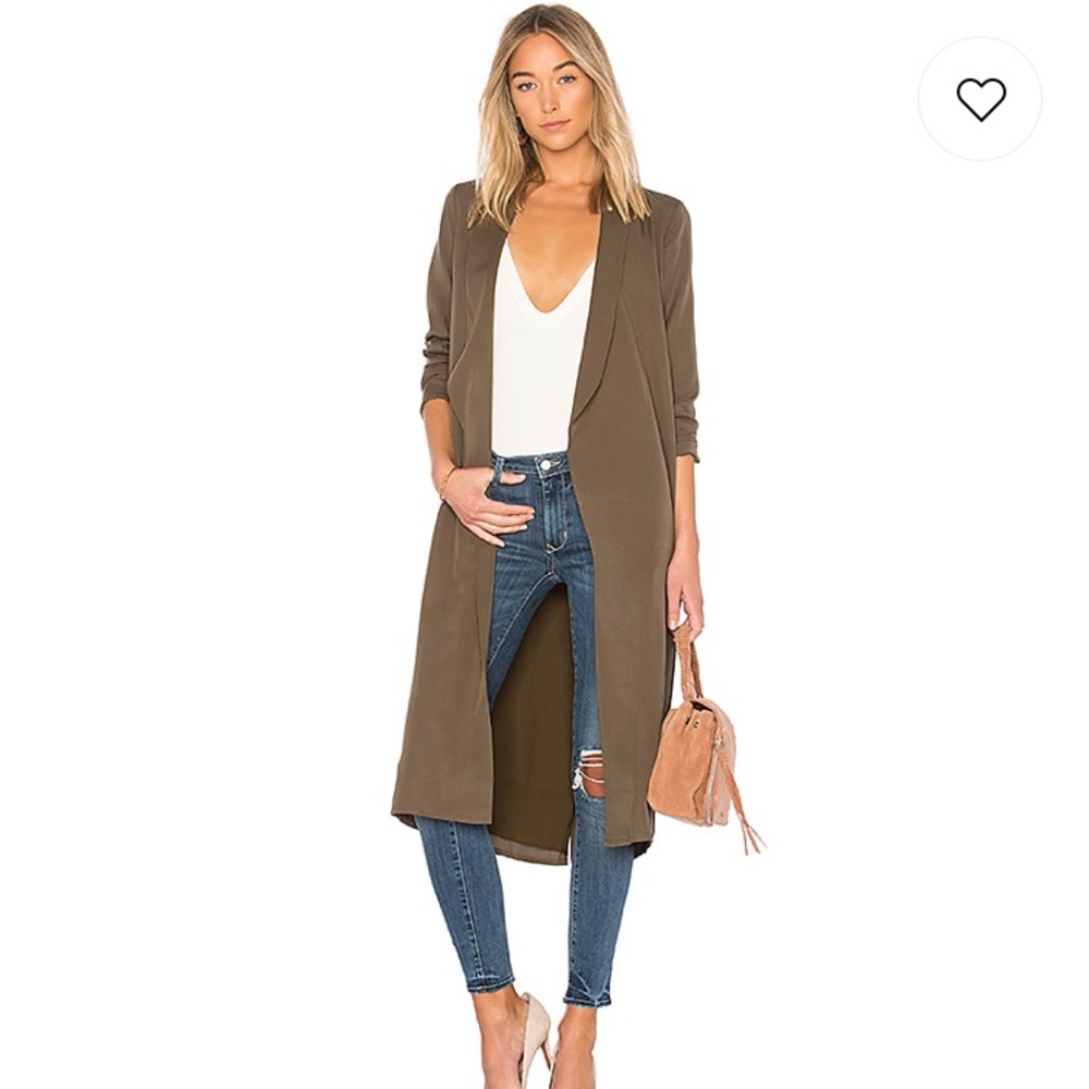 Lovers + Friends Alpine Duster M in Moss